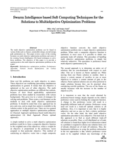 Swarm Intelligence based Soft Computing Techniques for the