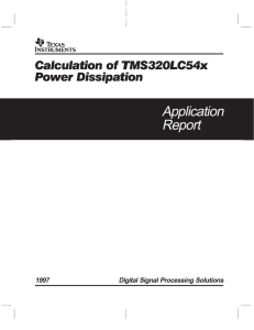 CALCULATION OF TMS320LC54x POWER DISSIPATION