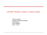 CSE 230: Lecture #1