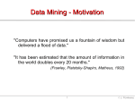 Data Mining - Motivation - Knowledge Engineering Group