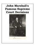 John Marshalls Famous Supreme Court Decisions