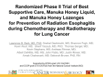 Randomized Phase II Trial of Best Supportive Care, Manuka Honey