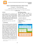 Study on Android Operating System And Its Versions