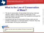 What is the Law of Conservation of Mass?