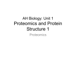 Unit 1 PPT 1 (2a Proteomics)