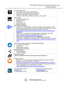 OLS-North Conference Tip Sheet Series Virtual Reality