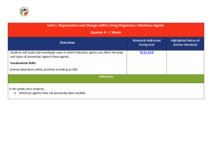 Organization and Change within Living Organisms: Infectious Agents