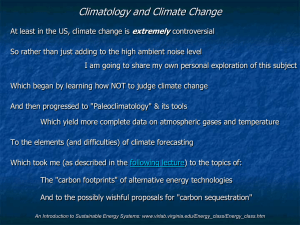 Climatology and Climate Change