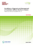 Surveillance, Diagnosis and Management of Clostridium difficile