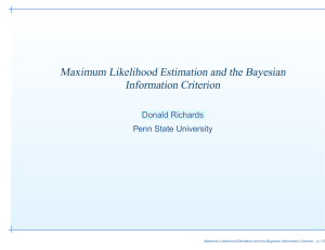 Maximum Likelihood Estimation and the Bayesian Information