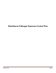 Bloodborne Pathogen Exposure Control Plan