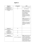 Agebra 1 CCSS Math Chapter 1 alignment