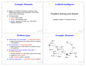 Artificial Intelligence Problem Solving and Search Example