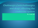 Cholinergics/anticholinergics and drugs affecting the endocrine