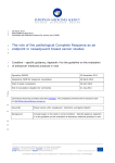 The role of the Pathological Complete Response - EMA