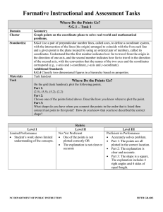 5.G.1 - 3-5 Formative Instructional and Assessment Tasks