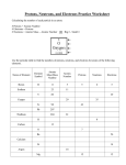 Protons, Neutrons, and Electrons Practice Worksheet