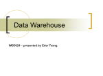 Data Warehouse - Information Management and Systems