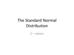 The Standard Normal Distribution