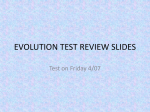 evolution test review slides - Sandora Biology