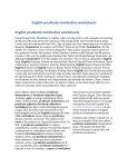 English predicate nominative worksheets