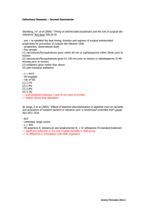 Infectious Diseases – Journal Summaries