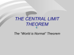 the central limit theorem