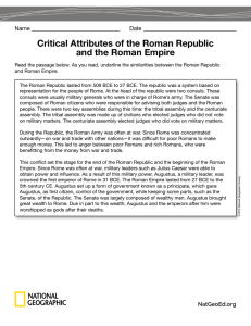 Critical Attributes of Roman Empire