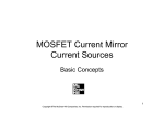 MOSFET Current Mirror Current Sources