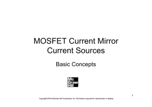 MOSFET Current Mirror Current Sources