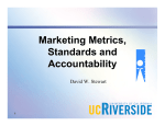 Marketing Metrics, Standards and Accountability