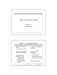 High-Level Language Interface High