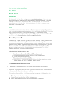 Journal about antidepressant drugs U.N 42904891 Date:18