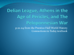 Delian League, Athens in the Age of Pericles, and The