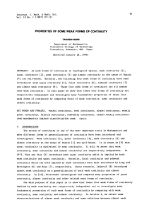 properties of some weak forms of continuity