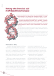 Working with ribonucleic acid (RNA)-based biotechnologies)