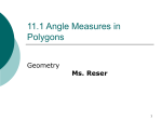 11.1 Angle Measures in Polygons