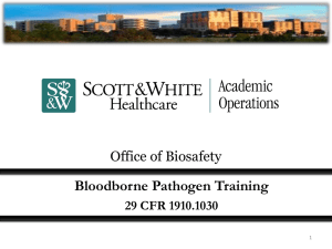 Bloodborne Pathogen Training - Research