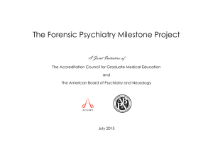 The Forensic Psychiatry Milestone Project