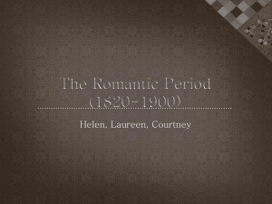 The Romantic Period (1820-1900)