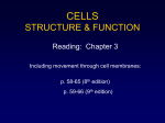CELLS- STRUCTURE AND FUNCTION