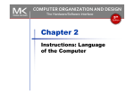 Chapter_02 Instructions: Language of the Computer