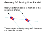 Geometry 3-3 Proving Lines Parallel