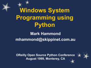 Windows System Programming using Python