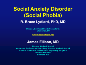 Social Anxiety Disorder (Social Phobia)