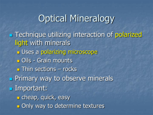 Optical Mineralogy