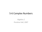 5-6 Complex Numbers