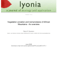 Vegetation zonation and nomenclature of African Mountains