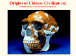 Origins of Chinese Civilization: Neolithic Period to the Western Zhou
