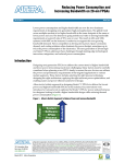 Reducing Power Consumption and Increasing Bandwidth on